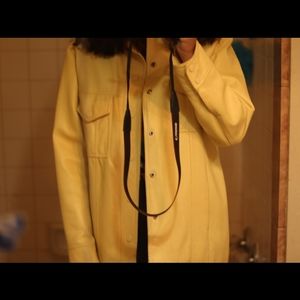 christopher rand yellow leather jacket